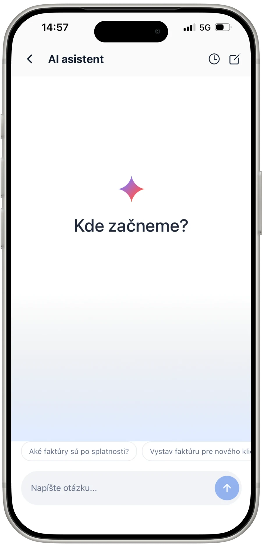 AI asistent v mobilnej aplikácii eFaktúra